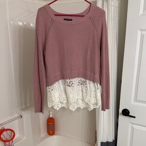 American Eagle Outfitters Pink Knit Sweater